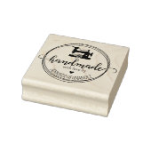 Moderne naaimachine handgemaakt met liefde rubberstempel (Stempel)