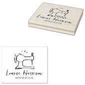 Moderne naaimachine, Handgemaakte Grote Zaken Rubberstempel (Gestempeld)