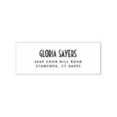 Moderne Naam & Achternaam Aangepast retouradres Rubberstempel (Afrduk)