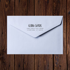 Moderne Naam & Achternaam Aangepast retouradres Rubberstempel