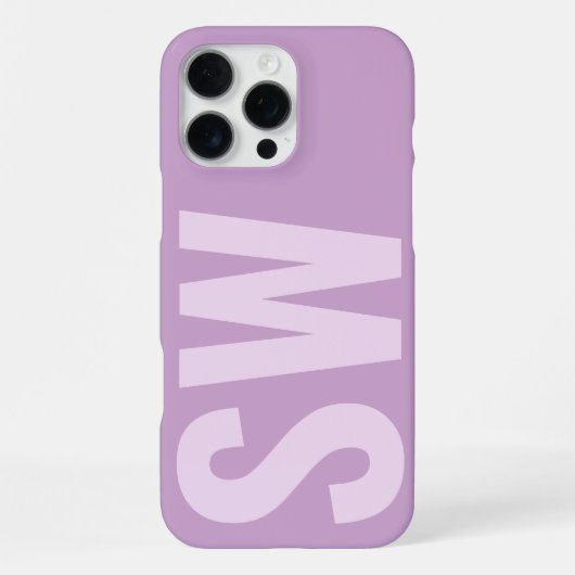 Moderne naam beginletters lila paars aangepast mon iPhone hoesje (Achterkant)