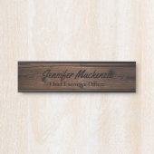 Moderne naam Bord Hout Grain Rustisch Deurteken Deurbordje (Voorkant)