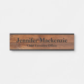 Moderne naam Bord Hout Grain Rustisch Deurteken Deurbordje (Voorkant)