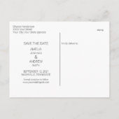 Moderne naam bruiloft Bewaar de datum Aankondigingskaart (Achterkant)