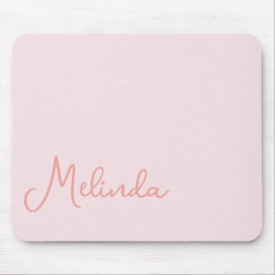 Moderne naam Chic Blush Pink Muismat