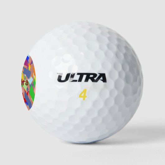 Moderne naam Custom Abstract Kleurrijk Golfballen (Logo)