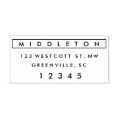 Moderne naam Eenvoudig retouradres Zelfinktende Stempel (Design)