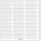 Moderne naam en adreslabel van gasten sticker (Vel)