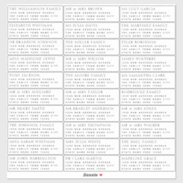 Moderne naam en adreslabel van gasten sticker