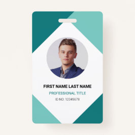 Moderne naam en foto Corporate Employee ID Kaart Badge