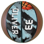 Moderne naam en nummer van aangepaste speler basketbal (Verticaal)