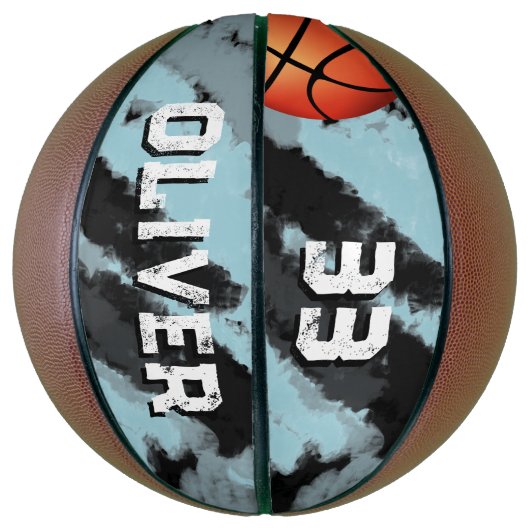 Moderne naam en nummer van aangepaste speler basketbal (Verticaal)