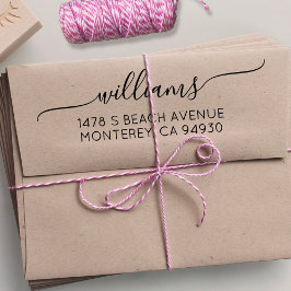 Moderne naam en retouradres van de bruiloft  zelfinktende stempel