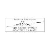 Moderne naam en retouradres van de bruiloft  zelfinktende stempel (Design)