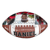 Moderne Naam en Tekst Foto Bewaarschrift Gift American Football (Voorkant)