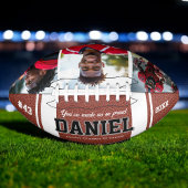 Moderne Naam en Tekst Foto Bewaarschrift Gift American Football