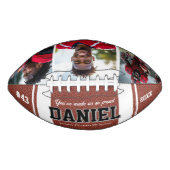 Moderne Naam en Tekst Foto Bewaarschrift Gift American Football (Voorkant)