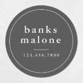 Moderne naam en telefoonnummer Kinder schoolbenodi Labels (Design 2)