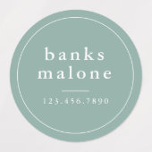 Moderne naam en telefoonnummer waterdicht labels (Design 2)