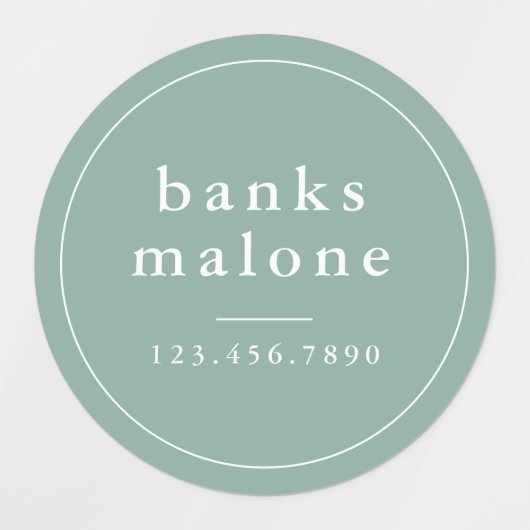 Moderne naam en telefoonnummer waterdicht labels (Design 2)