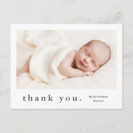 Moderne naam Foto Baby Briefkaart