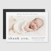 Moderne naam Foto Baby Hartelijk dank (Voorkant / Achterkant)