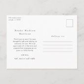 Moderne naam Foto Baby Hartelijk dank Briefkaart (Achterkant)