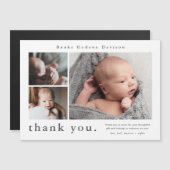 Moderne naam Foto Collage Baby Hartelijk dank (Voorkant / Achterkant)