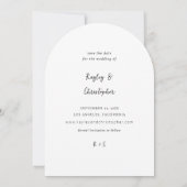 Moderne naam Foto Verticaal Chic Opslaan van de da Kaart (Achterkant)