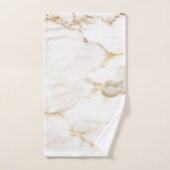 Moderne naam goudkleurig marmeren patroon bad handdoek (Handdoek)