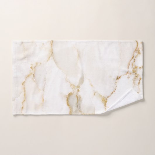 Moderne naam goudkleurig marmeren patroon bad handdoek (Handdoek)