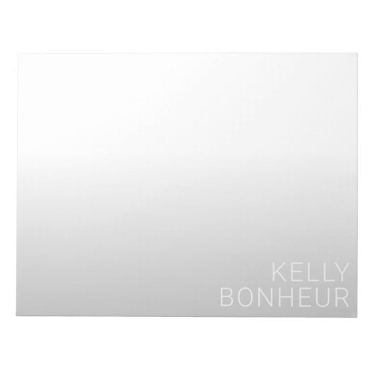 Moderne  naam | Gradiënt grijs Notitieblok (Voorkant)