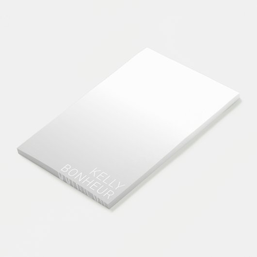 Moderne  naam | Gradiënt grijs Post-it® Notes (Schuin)