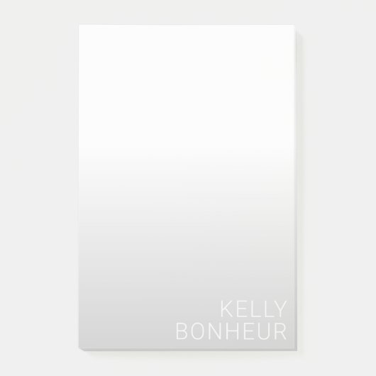 Moderne  naam | Gradiënt grijs Post-it® Notes (Voorkant)