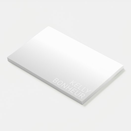 Moderne naam | Gradiënt grijs Post-it® Notes (Schuin)
