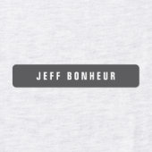 Moderne naam | Grijzen Zwart & Wit Iron-on Kleding Labels (Design 2)