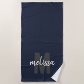 Moderne naam Handscripting penseelkalligrafie Strandlaken (Voorkant)