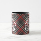 Moderne naam Het is koud buiten Plaid Kerst Mok (Midden)