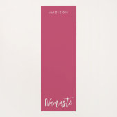 Moderne naam Hibiscus Red Cotton White Yogamat (Achterkant)