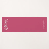 Moderne naam Hibiscus Red Cotton White Yogamat (Voorkant (horizontaal))