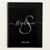 Moderne Naam Initiaal Monogram Docent Planner (Voorkant)