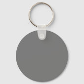 Moderne naam & Initialen Chic Grey Sleutelhanger (Achterkant)