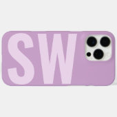 Moderne naam Initialen Lila Paarse aangepaste mono Case-Mate iPhone Case (Achterkant (horizontaal))