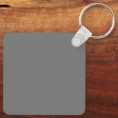 Moderne naam & Initialen Monogram Chic Grey Sleutelhanger (Achterkant)