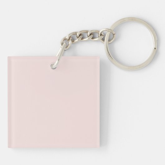 Moderne naam & Initialen Roze Sleutelhanger (Achterkant)