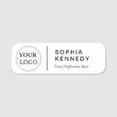 Moderne naam, Logo en titel Naamplaatje (Voorkant)