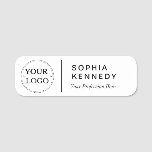 Moderne naam, Logo en titel Naamplaatje (Voorkant)