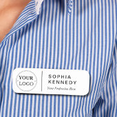 Moderne naam, Logo en titel Naamplaatje