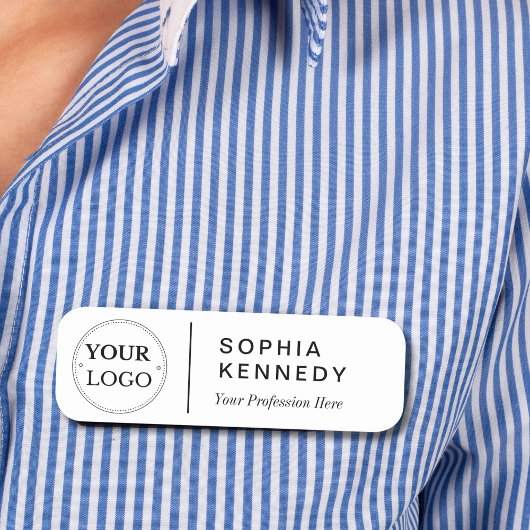 Moderne naam, Logo en titel Naamplaatje