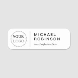 Moderne naam, Logo en titel Naamplaatje